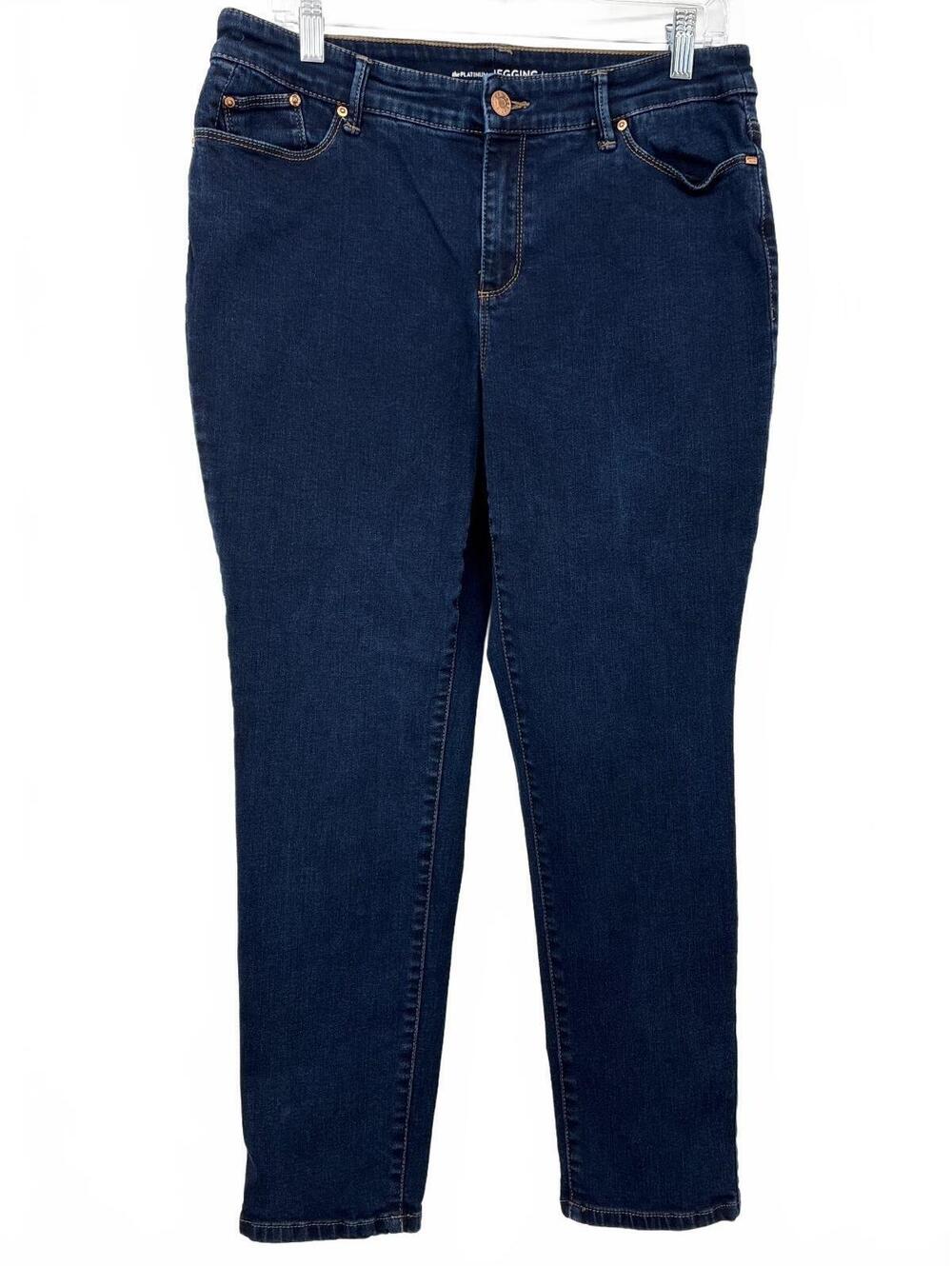 Chicos The Platinum Jegging Size 1.5 (US 10) Petite Dark Blue Mid-Rise Jeans
